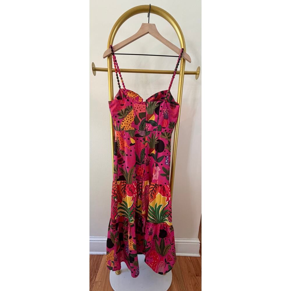 Farm Rio NEW Pink Pop Leopards Mixed Dress, Med - Picture 6 of 12